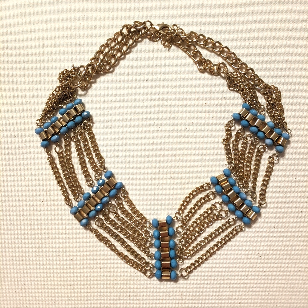 Turquoise and Gold Necklace